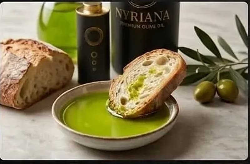 Ekmek ve Nyriana zeytinyağı eşleşmesi